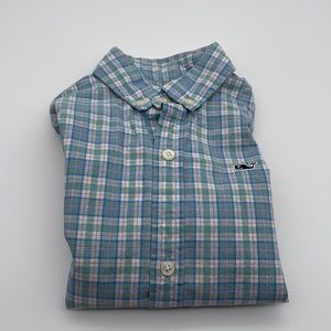 Vineyard Vines button down green/white/orange/blue - kids - size 4T